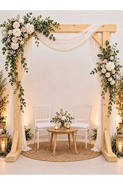Ahşap Dekoratif Nikah Tarhı