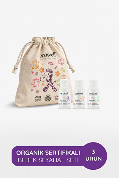 Ecowell Bebek Seyahat Seti - Organik Sertifikalı - 3 Ürün