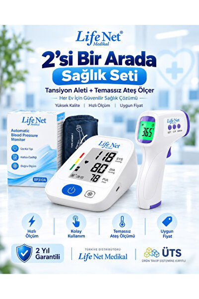 Life Net Medikal Üst Koldan Dijital Tam Otomatik Tansiyon Aleti BP310A + Diji...