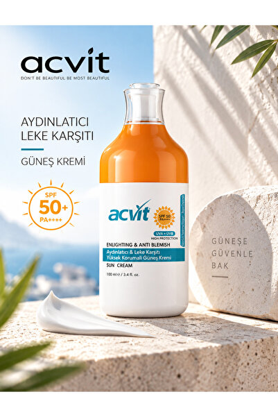 Acvit Anti-Blemish Brightening Sunscreen Spf 50+ Pa++++ 100 ml |   Skin Tone ...
