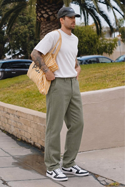 king brich Regular Fit Cotton Linen Classic Trousers
