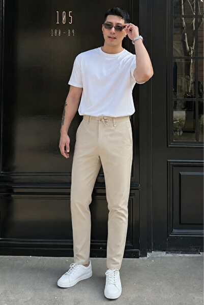 king brich Skinny Fit Fabric Trousers