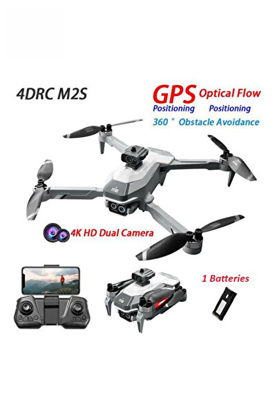 4DRC M2S GPS 4K HD Çift Kameralı Engelden Kaçınma Özellikli Katlanabilir Dron...