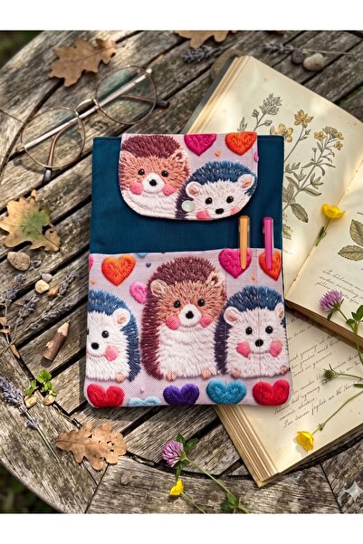 Tadsy Cute Hedgehog Patterned Book Cover Stylish and Book Protective Cover wi...