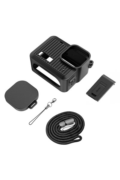 Choice مجموعة من 2 حافظة سيليكون لكاميرا GoPro Hero 4K 2024 مع واقي شاشة من ا...