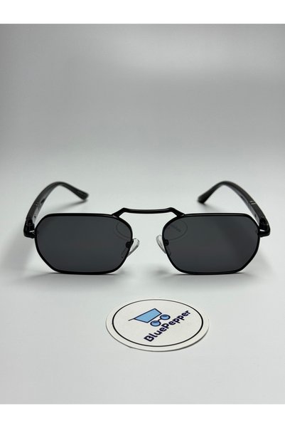 BluePepper EŞREF TEK MODEL SUNGLASSES BLACK TEMPLE - BLACK LENS - UV400 PROTECTION - SIZE 55