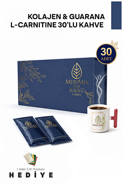 MervMix Kahve & Coffee - Diyet Form Kahve Kolajen & Guarana Ekstraktlı & L-Ca...