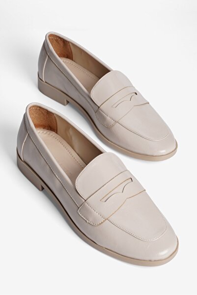 Mubiano Γυναικεία λουστρίνια παπούτσια casual loafer Thala Beige