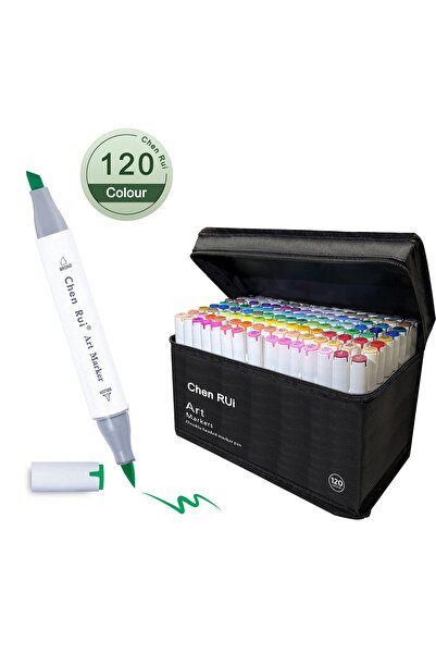 Choice 1CRMKB120 Alcohol Markers Set, 120/80/60/48 Color, Dual Tip Chisel & F...