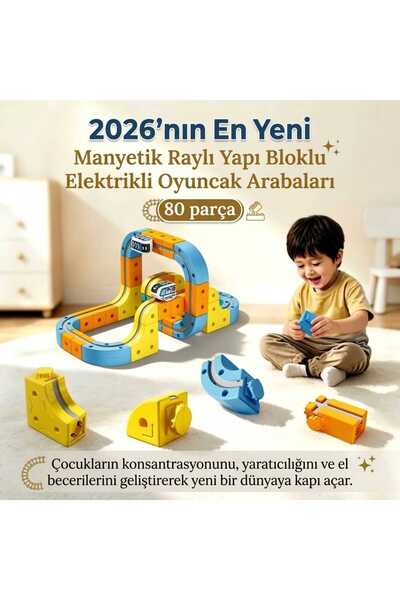 deniz king 2026 Yeni Manyetik Yapı Bloklu Şarj Edilebilir Tren Çocuk Eğitici ...