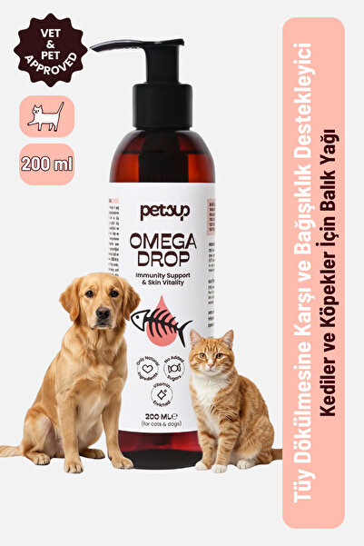 petsup Kedi ve Köpekler İçin Balık Yağı Omega 3-6 | Tüy, Deri ve - 200 ml