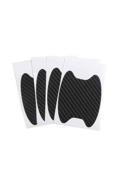 Choice4 black 4 Pieces of Car Door Handle Protective Film, Carbon Fiber Stick...