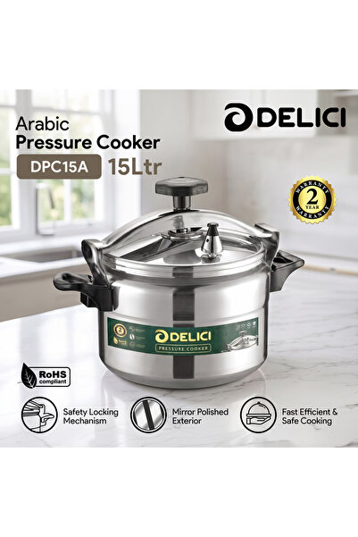DELICI طنجرة ضغط عربية من الألومنيوم سعة 15 لترًا - DPC 15A