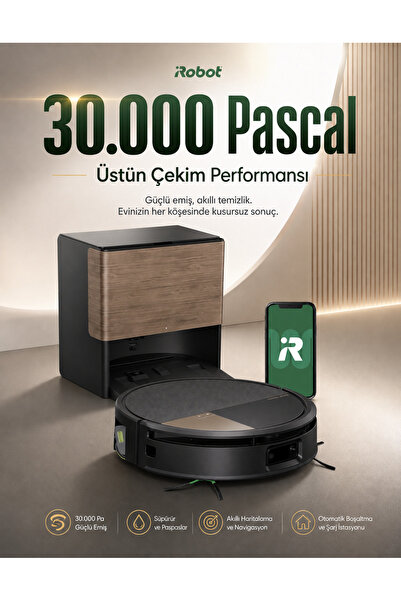 iRobot Roomba Max 775 Combo Robot Süpürge Ve Paspas + AutoWash İstasyonu (Siyah)