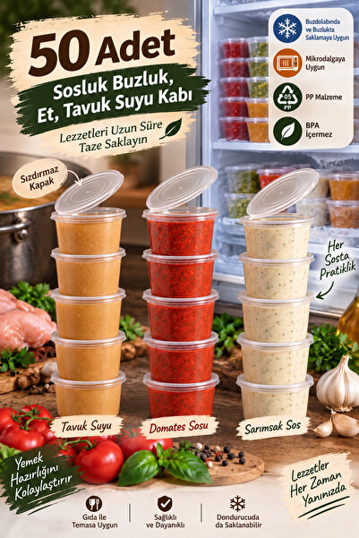 GİZPAK Plastik Sos Kabı 120cc 4oz pp 50 ADET