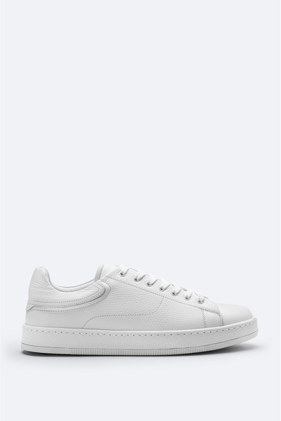 Avva Men's White 100% Leather Casual Shoes A61Y8006