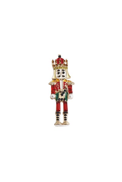 Choice D-1583-red Christmas The Nutcracker Brooch-Cartoon Character Pin Jewel...