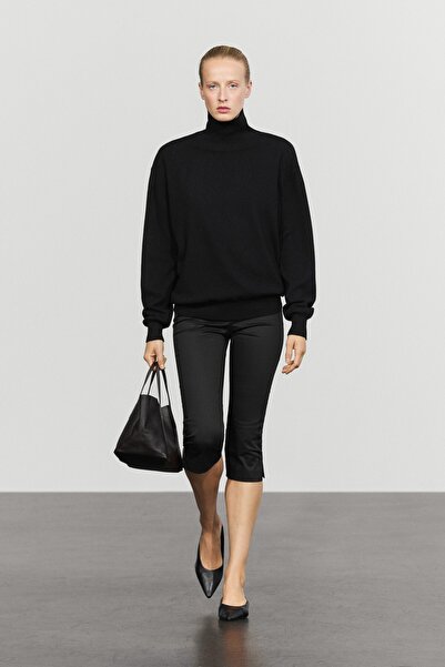 Massimo Dutti %100 kaşmir dik yaka triko kazak