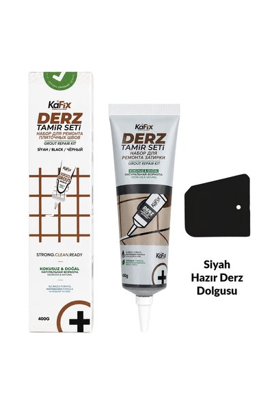 Hazır Derz Dolgu Tüpü Siyah 400 gr – Hızlı Kuruyan Derz Tamir ve Yenileme Tüpü