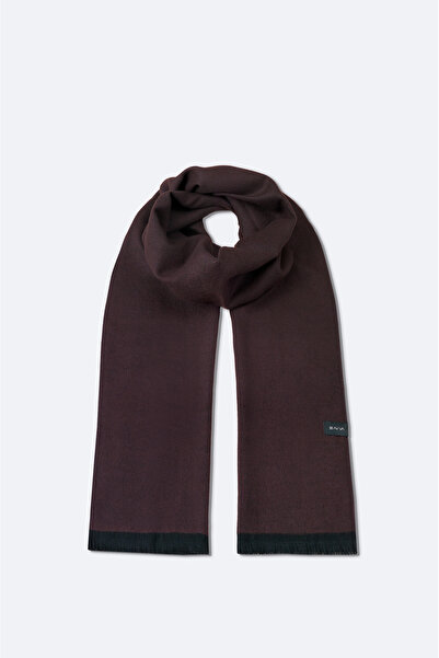 Avva Men's Brown Tasseled Plain Shawl B009401