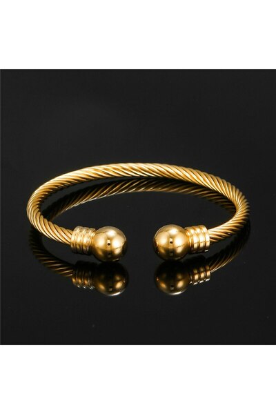 Choice ZJ5666 Titanium Steel Charm Ball Open Cuff Bangle For Women No Fade Co...