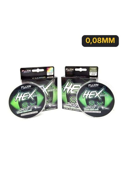 Fujin Hex Braid 8x 150mt Moss Green PE İp Misina