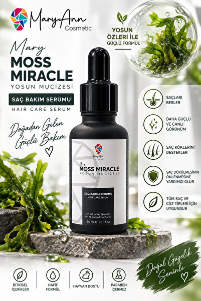mary ann cosmetic Yeni Saç Oluşumunu Destekleyen, Uzamaya Yardımcı Yosun Ve K...