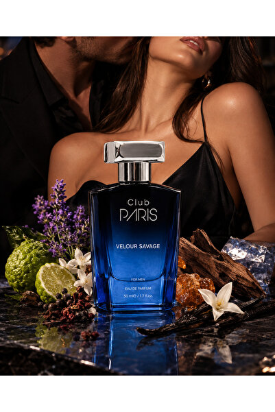 Club Paris Velour Savage - Kalıcı Aphrodisiac Etkili Erkek Parfüm - 50 ml - E...