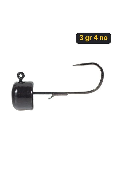 RYUJI Drop Jig Head Siyah ( 3 Adet) 3 gr 4 no