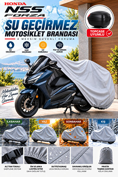 AutoEN Honda NSS300 FORZA Arka Çanta Uyumlu Motosiklet Brandası