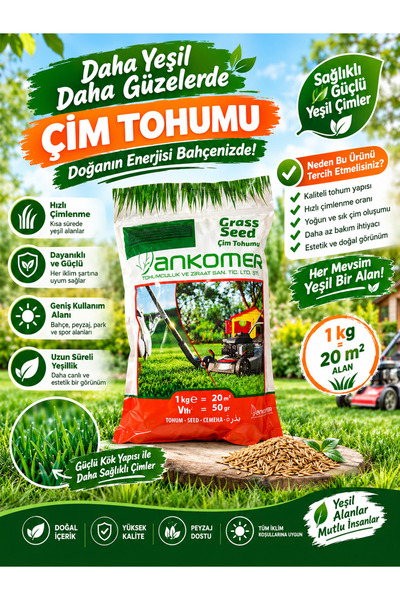 GRASS MIXTURE Çim Tohumu Ithal 6 Lı Karışım