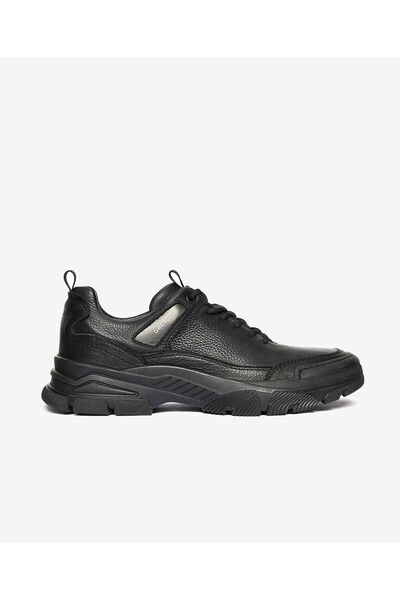 Greyder Erkek Siyah Hakiki Deri Sneaker Ayakkabı 4K1UA14994