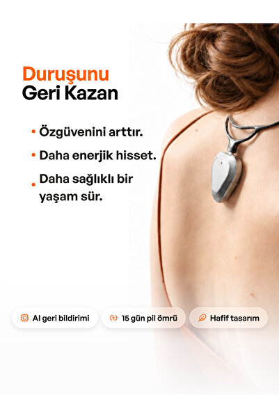 Kodgem Straight Straight Plus Yapay Zekâ Destekli Duruş Düzeltici Cihaz - Ofis Çalışmaları İçin Akıllı Sırt Destekleyici