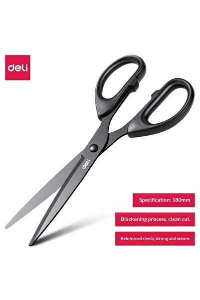 Choice3 Deli Black 18cm DELI Professional Office Scissors 21cm Heavy Duty Sci...