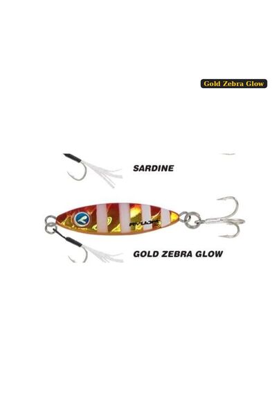 RYUJI Zuby 38mm 10gr Jig Yem Gold Zebra Glow