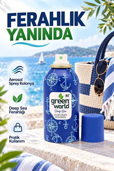 Green World Spray Kolonya 150ml Deep Sea Okyanus Kokulu
