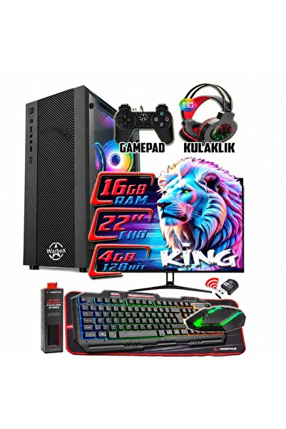 WARBOX King 22" Monitör Xeon X5650 32gb Ram 256gb SSD 250gb HDD GT740 DDR5 4g...
