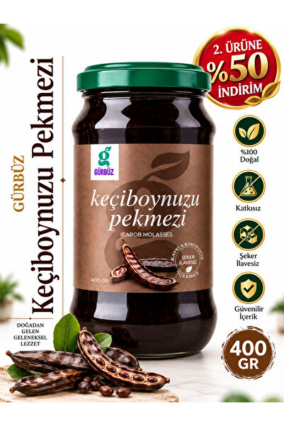 Gürbüzden Organik Keçiboynuzu Pekmezi 400 Gr