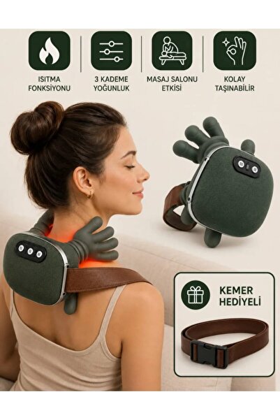 ER&ÇE HOME Şarjlı El Yoğurma Hissiyatlı Boyun Omuz ve Sırt Masaj Aleti – Raha...