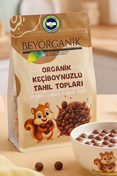 BEYORGANİK Organik Keçiboynuzlu Kahvaltılık Tahıl Topları 150gr