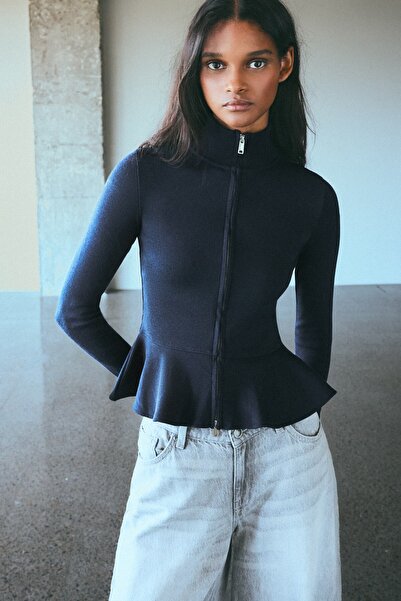 Bershka Dik yaka peplum ceket