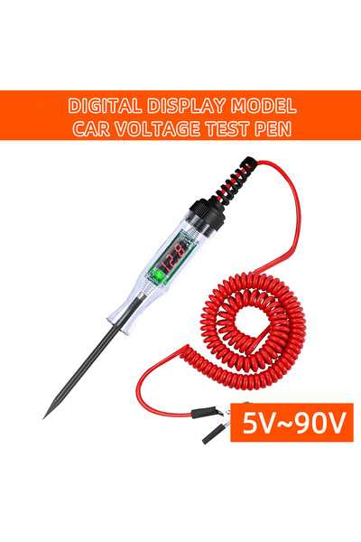 Choice Max 90V (Red) 12v 36v 48v Automotive Truck Dc Voltage Test Pen Spring ...