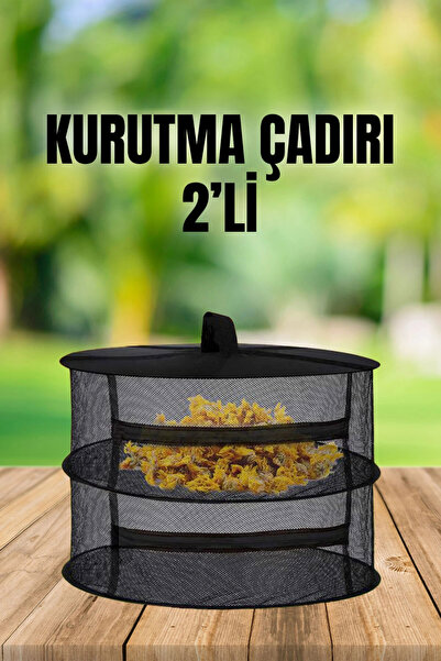 TİNEKE 2 Katlı Fermuarlı Meyve Sebze Kurutma Filesi | Katlanabilir Doğal Kuru...