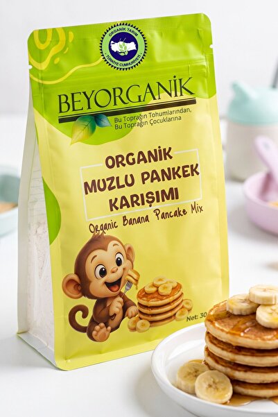 BEYORGANİK Organik Muzlu Pankek Karışımı 300gr (PESTİSİT VE AFLATOKSİN ANALİZLİ)