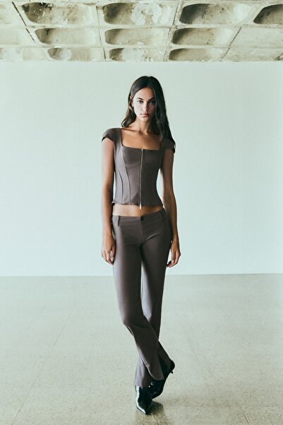 Bershka Slim fit düşük bel pantolon