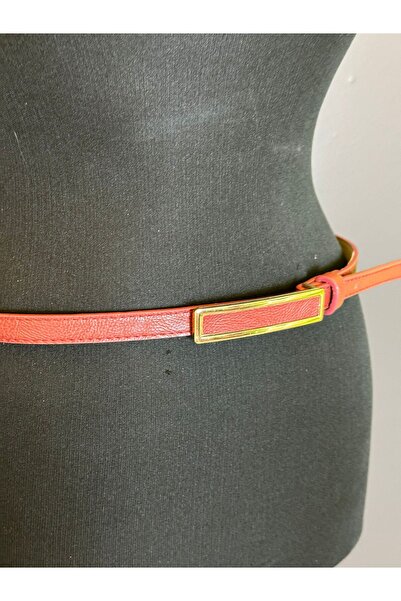 Gönülden Tasarım Curea de damă cu cataramă din piele 110X1 cm