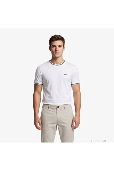 BOSS Taul Erkek Beyaz T-Shirt