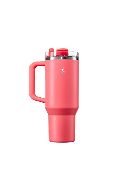 Lurch - “Big Cup” 1.2 L Mercan Pembe, Paslanmaz Çelik Termos - Uzatılabilir P...