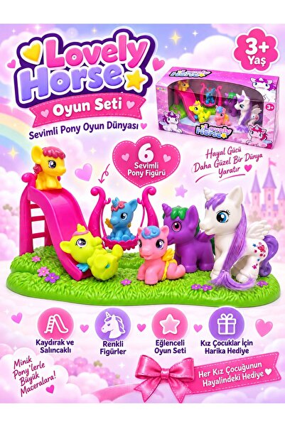 afreyz oyuncak My Littlest Pony 6’Lı Pony Unicorn Oyun Parkı Set Oyuncak Yeni...