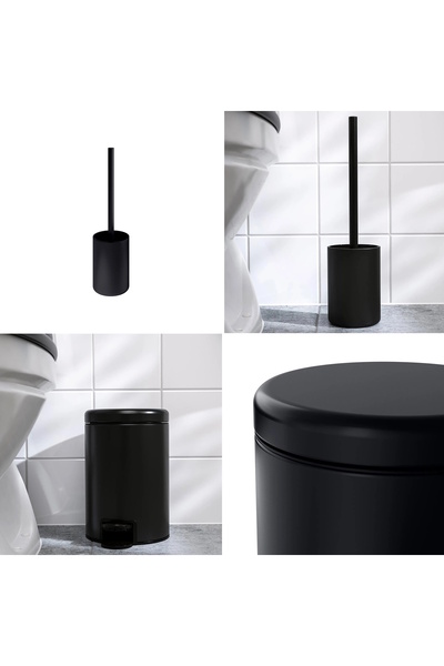 IKEA 2'li Banyo Seti - Banyo Çöp Kutusu / Kovası 3 lt ve Tuvalet Fırçası 38cm...